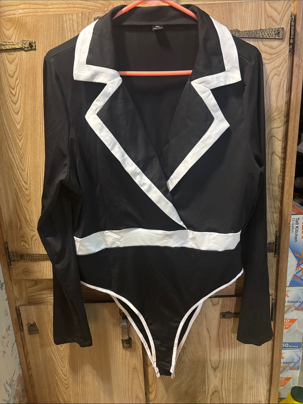 Shein black long-sleeve bodysuit XXL